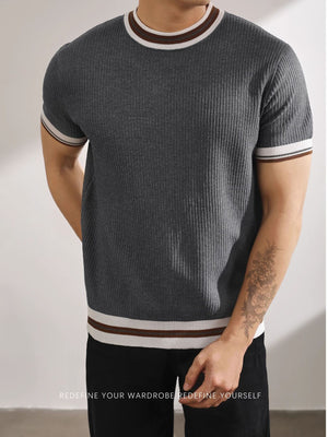 Color Matching Stripes Old Money Style T-shirts