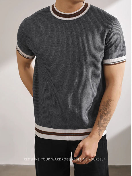 Color Matching Stripes Old Money Style T-shirts