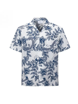 Vine Pattern Vacation Cuban Territory Shirts