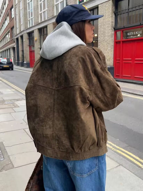 Suede buttons Pocket Jacket