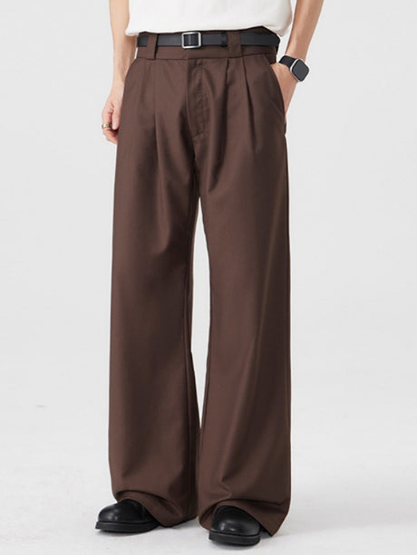 Commuting Cleanfit Straight-fit Wide-leg Dress Pants Pants