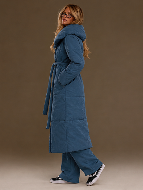 Loose-fitting, Casual, Warm, Long Stand-collar Cotton Coat/long Cotton-padded Jacket