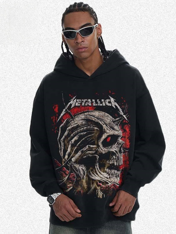 American High Street Retro Printed Casual Sweatshirts