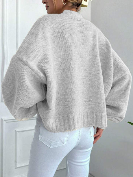 Liber Buttons Balloon Sleeve Cardigans