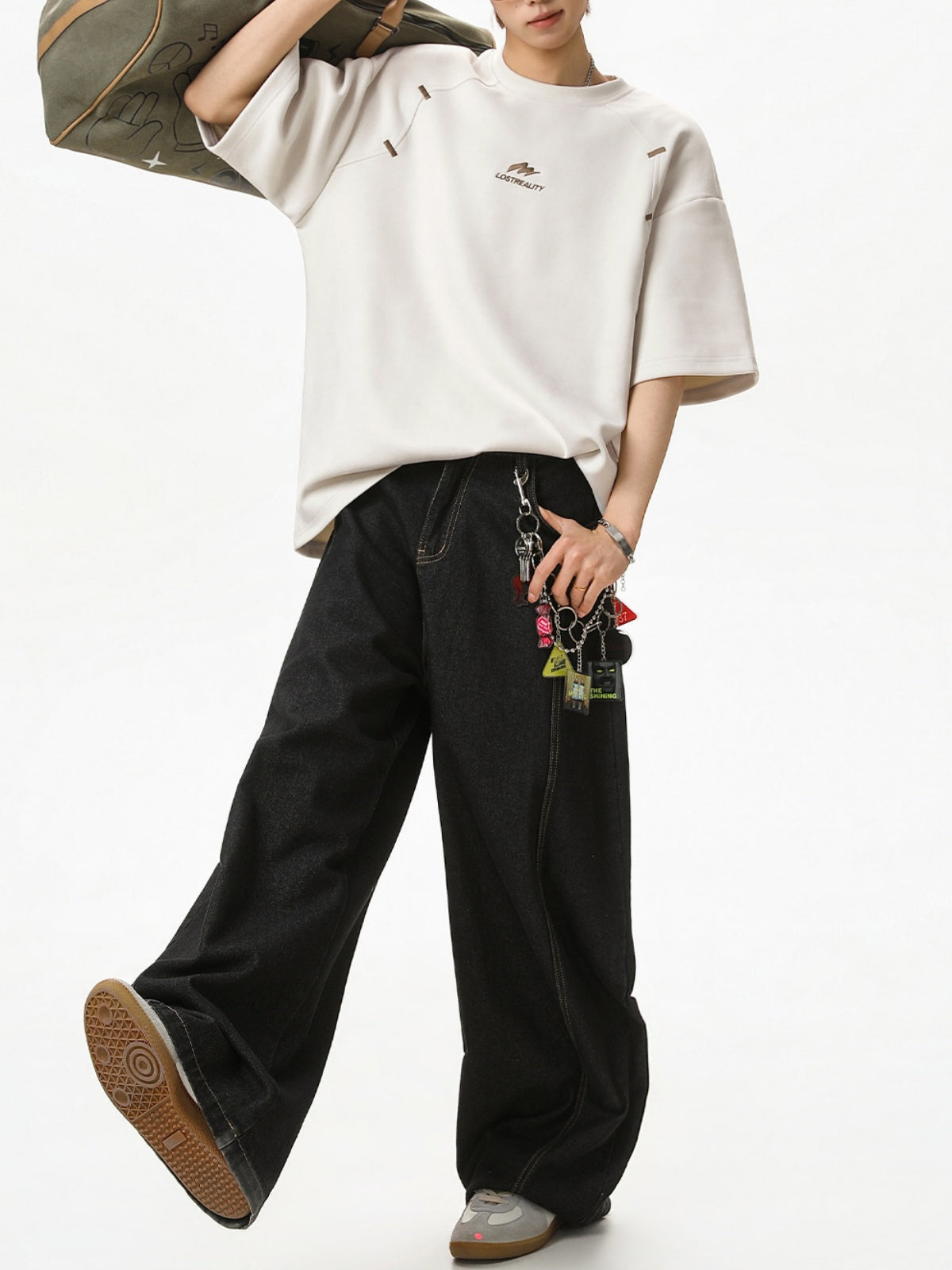 【EXPÉDITION NORMALE】T-shirts patchwork imprimés color-block