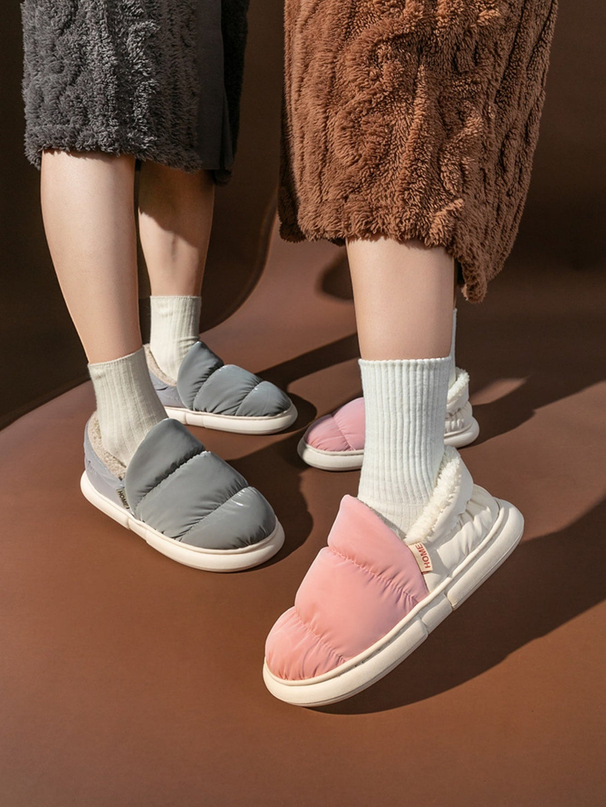 Colorblock Pleated Flats