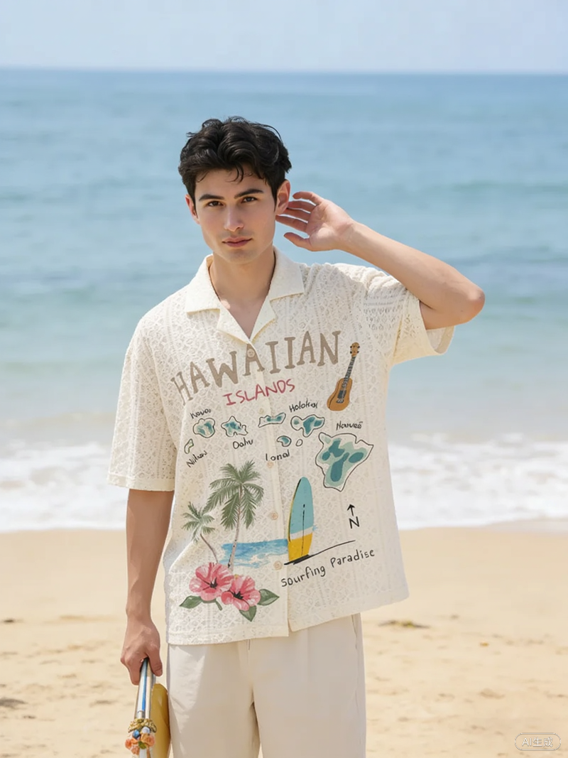 Lace Hawaii Printed Shirts