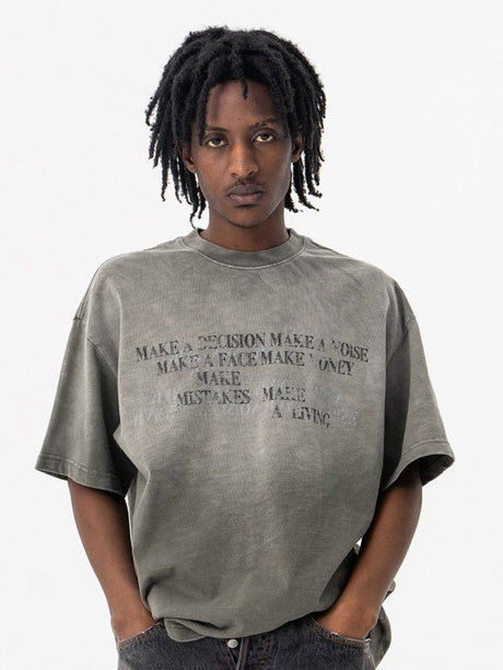 Liber Summer Men's Printed Letter T-shirts