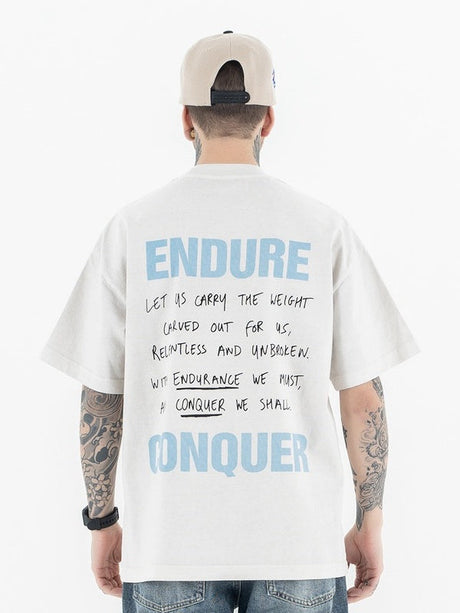 Liber Summer Men's Printed Letter T-shirts