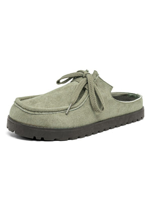 Suede Birkenstock Lace-up Closed-toe Slippers