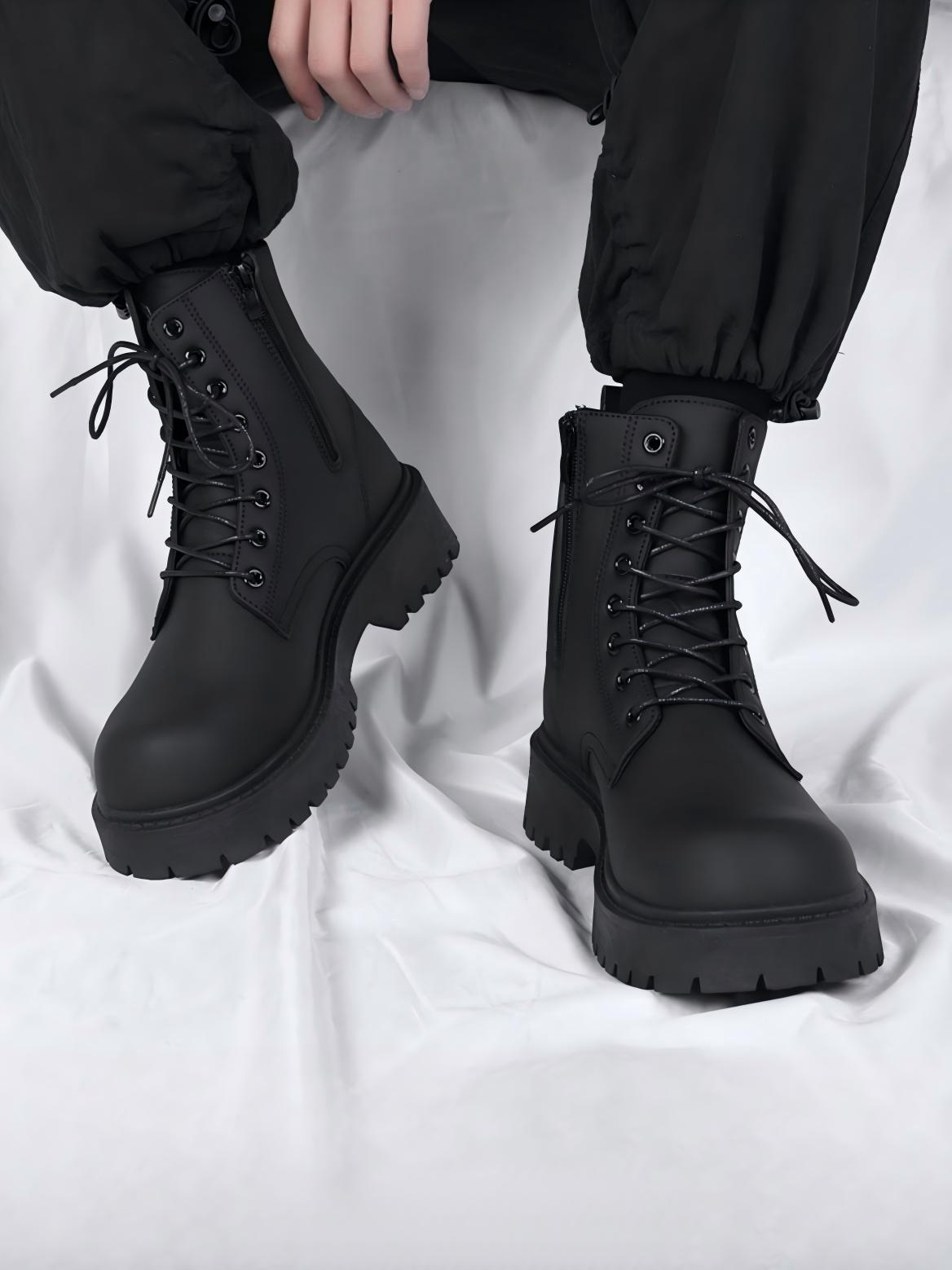 Britische Motorrad-Arbeitskleidung Martin-Stiefel