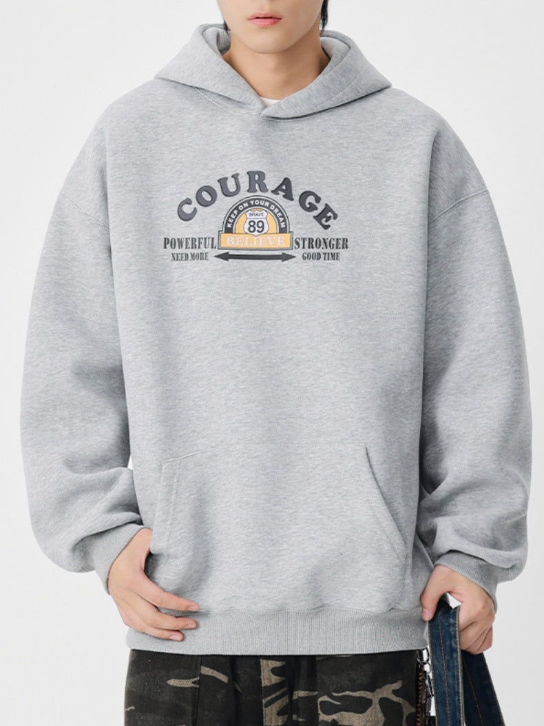 Letter Print Hooded Sweatshirts&Hoodies