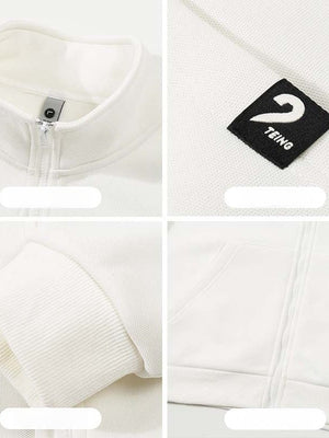 Thickening Fleece Keep Warm Stand Collar Zipper Jackets