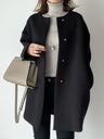 Straight Simplicity Woolen Cloth Coat Coats