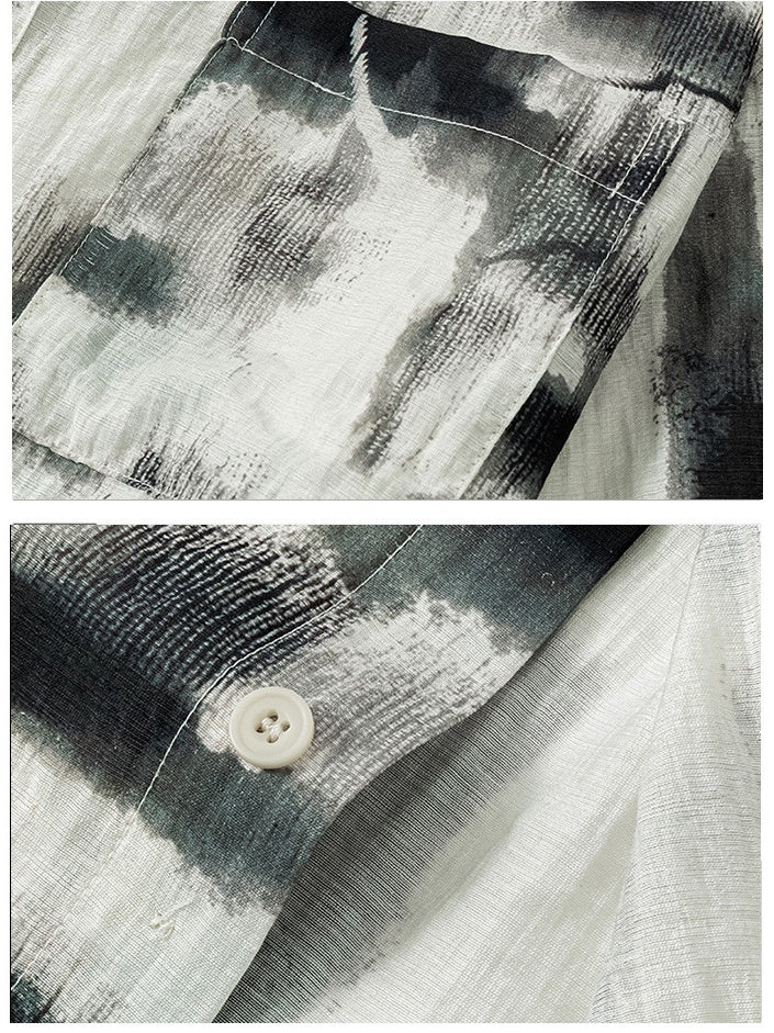 Flax Tie-dye Breathable Shirts