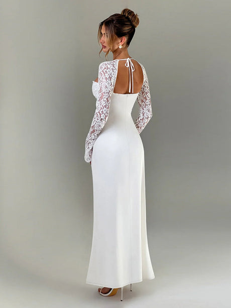Liber Autumn Women's Slit Maxi Dresses