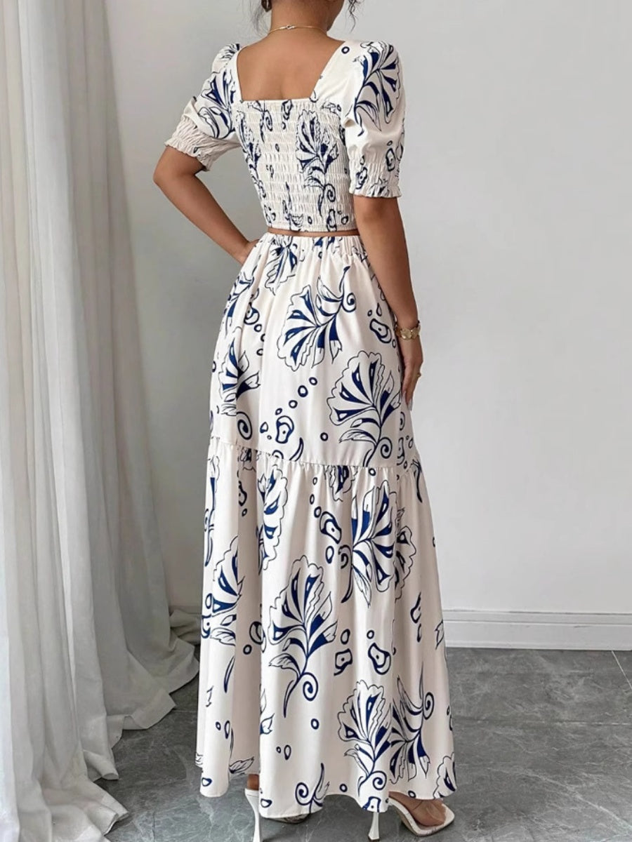 Jacket Skirt Hit Plants And Flowers 2-piece Sets