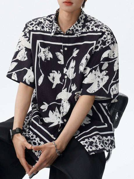 Printed Leisure Loose-fit Beach Shirts