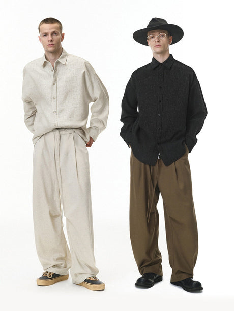Liber Autumn Neutral wear Solid Color Shirts