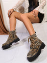 Zebra-print Women's Martin Boots