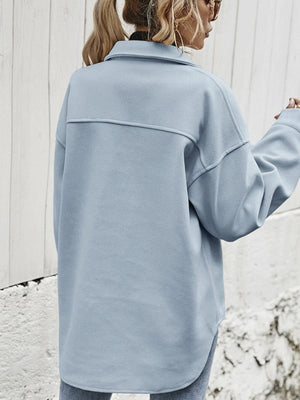 Loose-fitting Lapel Single Row Thickened Imitation Wool Daily Workplace Casual Jacket