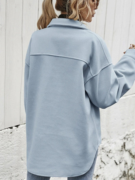 Loose-fitting Lapel Single Row Thickened Imitation Wool Daily Workplace Casual Jacket