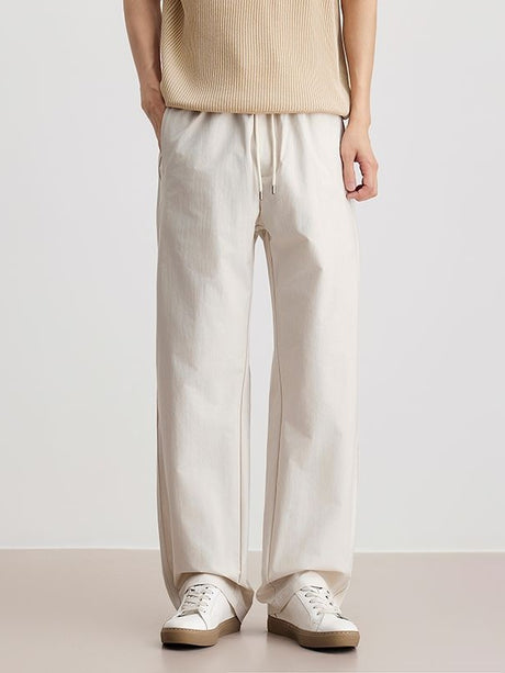 Loose-fit Straight-fit Cooling Sensation Wide-leg Pants