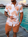 Plant Printed Hawaii Beach Set 2-piece Sets