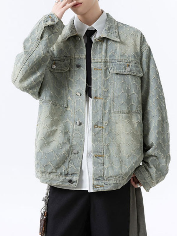 Wear And Tear Retro Washing Old Denim Jacket