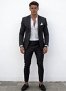 Flax Solid Color Suit Set 2-piece Sets