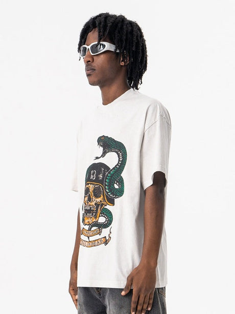 Liber Summer Men's Printed Letter T-shirts