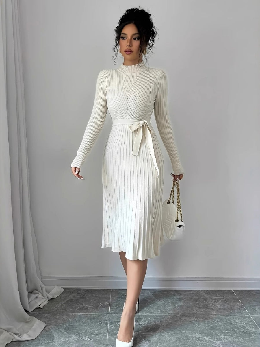 Bandage Slim-fit Knitting Midi Dresses