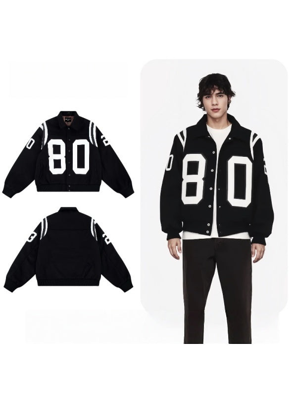 Python Pattern Cotton Keep Warm Loose Lapel Baseball Uniform Jackets