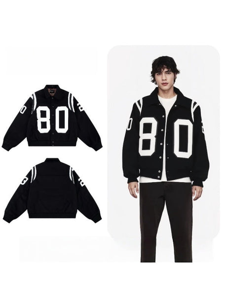 Python Pattern Cotton Keep Warm Loose Lapel Baseball Uniform Jackets