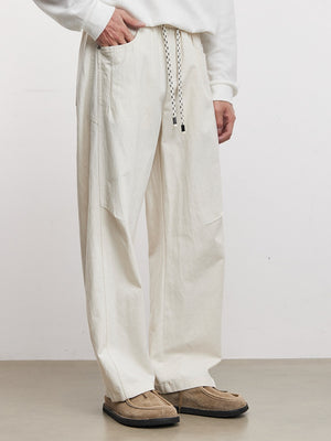 Loose-fit Simple Versatile Straight-fit Pants