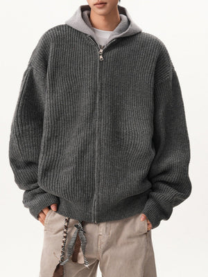 Gilet à capuche effet superposé