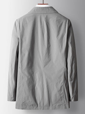 Business Wrinkle-Free Mid-Length Trench Coat