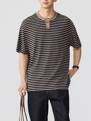 Henry's Collar Stripes T-shirts