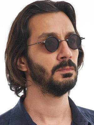 Lunettes de soleil rondes style hip-hop à monture fine