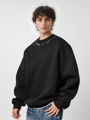 Liber Autumn Men's Embroidered Pattern Letter Sweatshirts