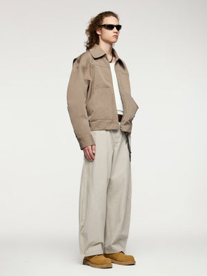 Liber Autumn Men's None Solid Color Cargo Trousers