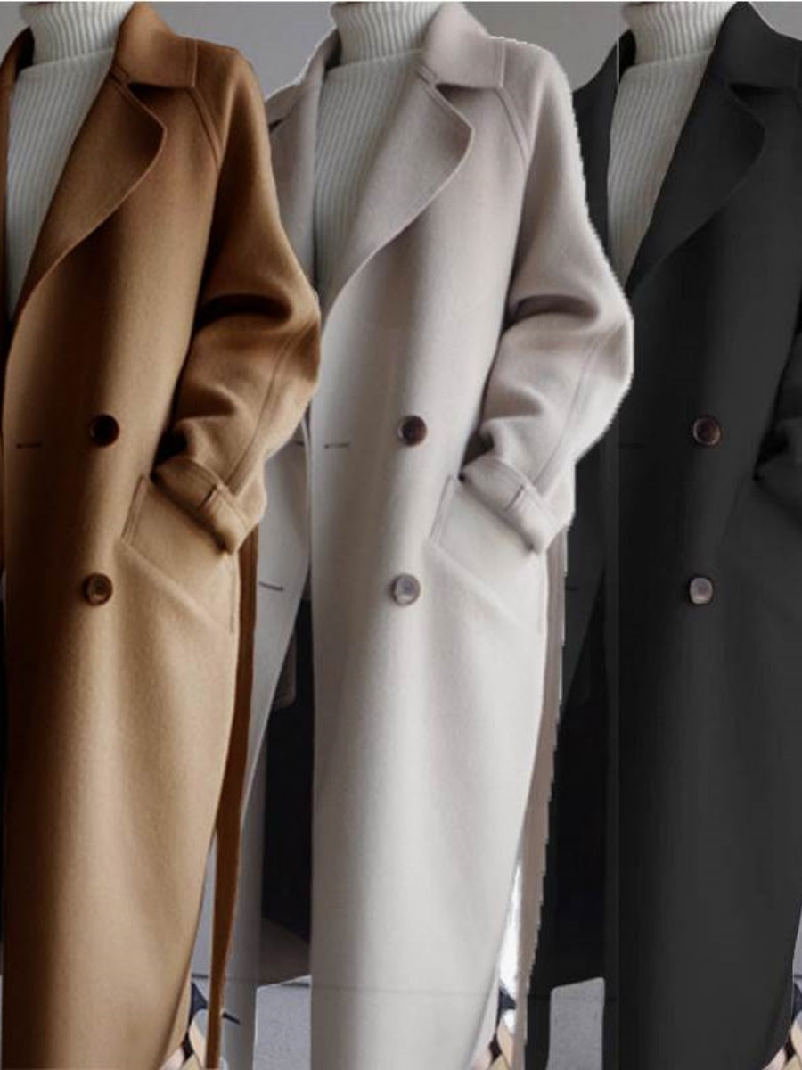 Mittellange, doppelreihige Wollmäntel