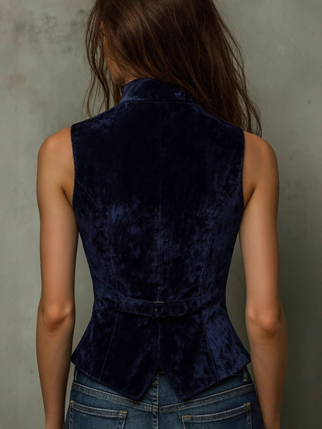 V-neck Slimming Velvet Vest