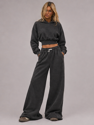 Sports Suit Women's Fashion Casual Sports Suit Straight Leg Pants Hoodie