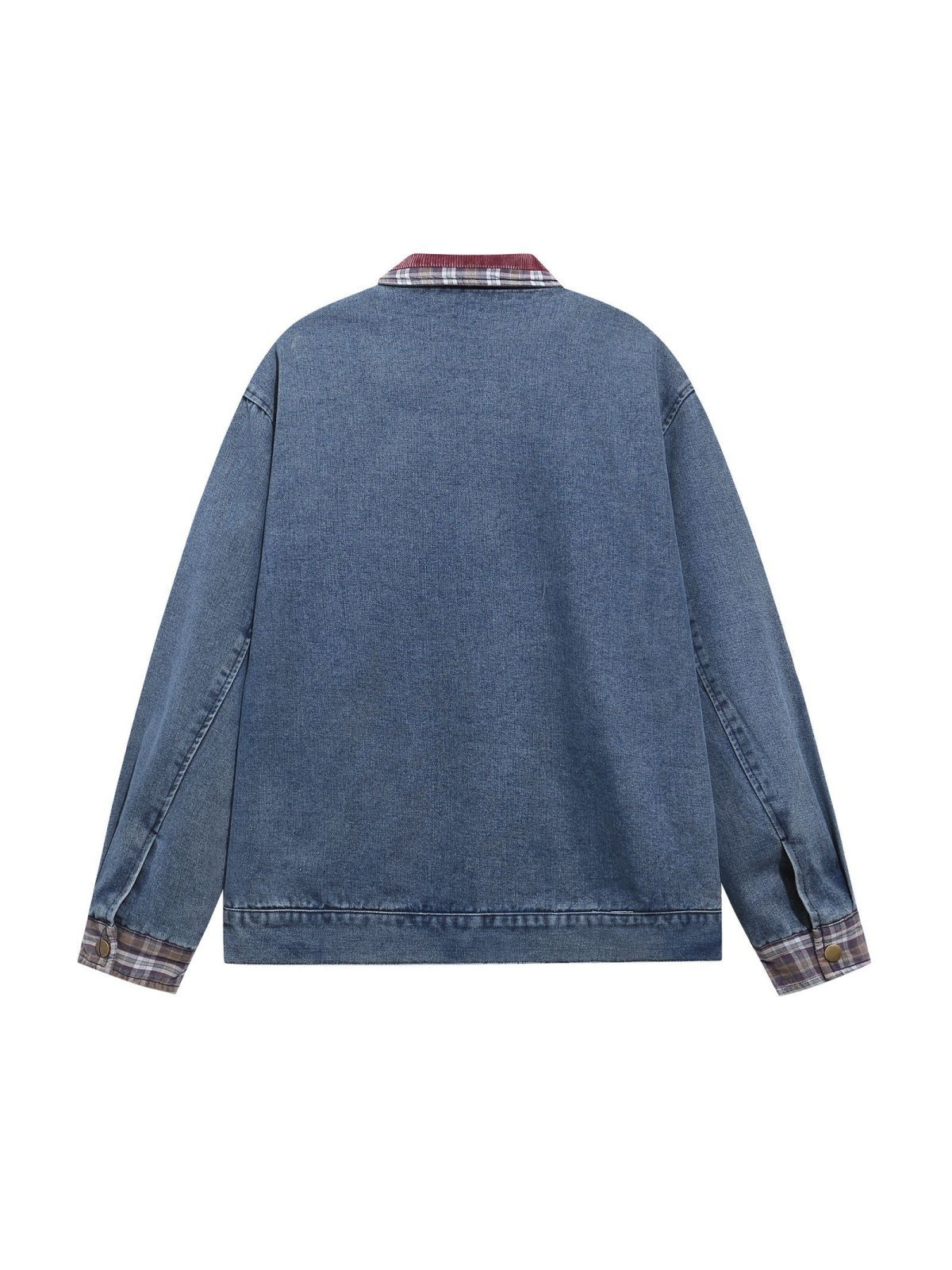 Christmas Pattern Embroidery Washing Splicing Denim Jacket