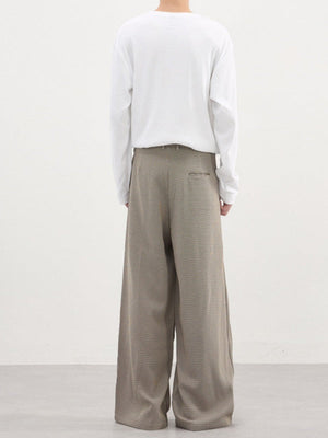 Plissierte, weite Hose im Hahnentrittmuster im Stil der alten Geldzeit