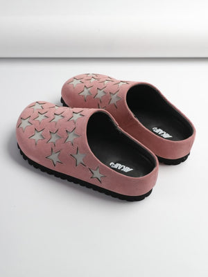 "Nomadic" Series Star-patterned Mule Shoes, Fashionable Genuine Leather Birkenstocks Platform Slippers For Men And Women
