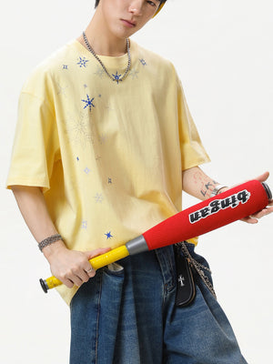 Snowflake Printed Breathable Loose-fit T-shirts