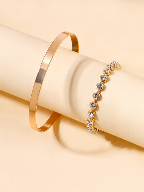 Alloy Diamond-set Bracelet