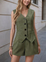 Vests Shorts Distressed Commuting Set 2-piece Sets